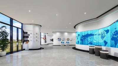 现代科技展厅3D模型下载